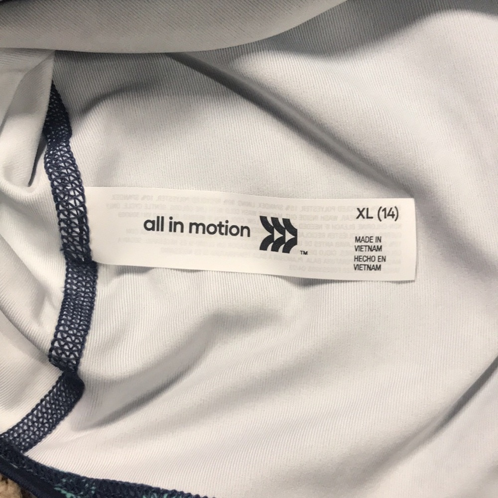 All In Motion 🐠 Cropped Girls Strappy Back Tank Size XL (14) | NWT - Picture 4 of 5